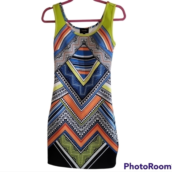 Laundry By Shelli Segal Dresses & Skirts - Laundry by Shelli Segal Geometric Print Scuba Dress XS Sleeveless Mini Bodycon